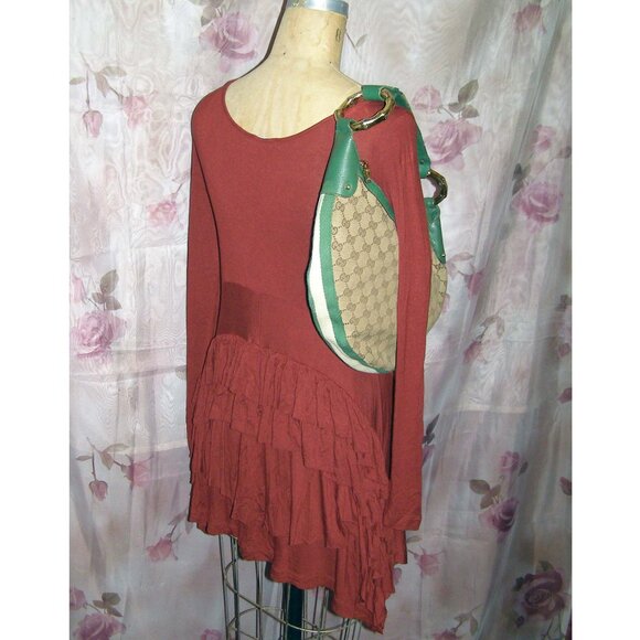 Gucci GG Bamboo Ring Hobo-green & beige - Picture 4 of 15